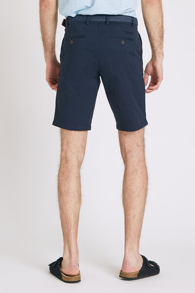 Bermuda chino uni avec ceinture