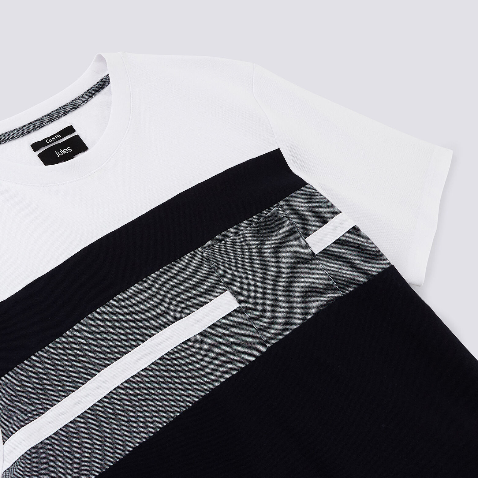 Tee shirt col rond tricolore