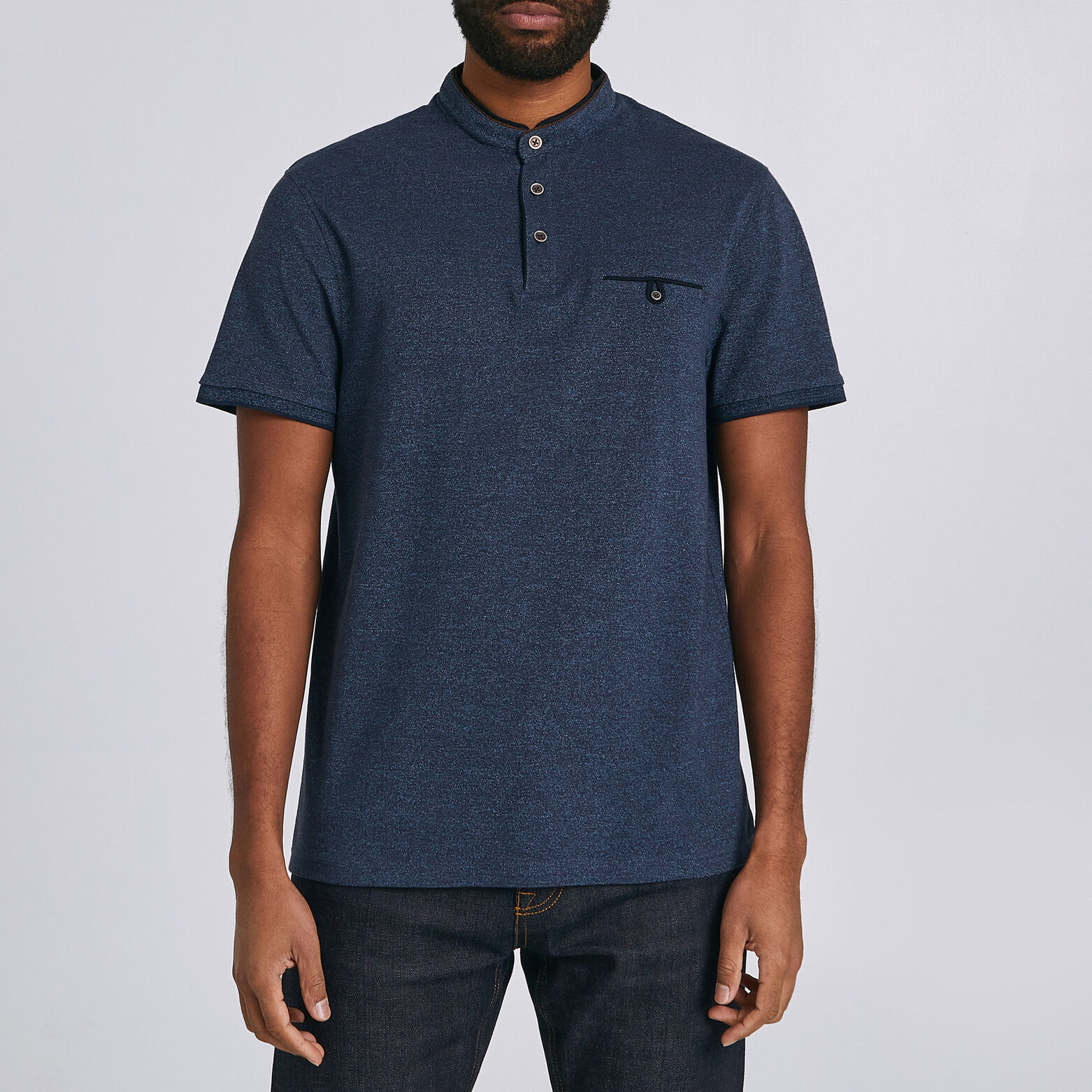 Polo manche courte col officier