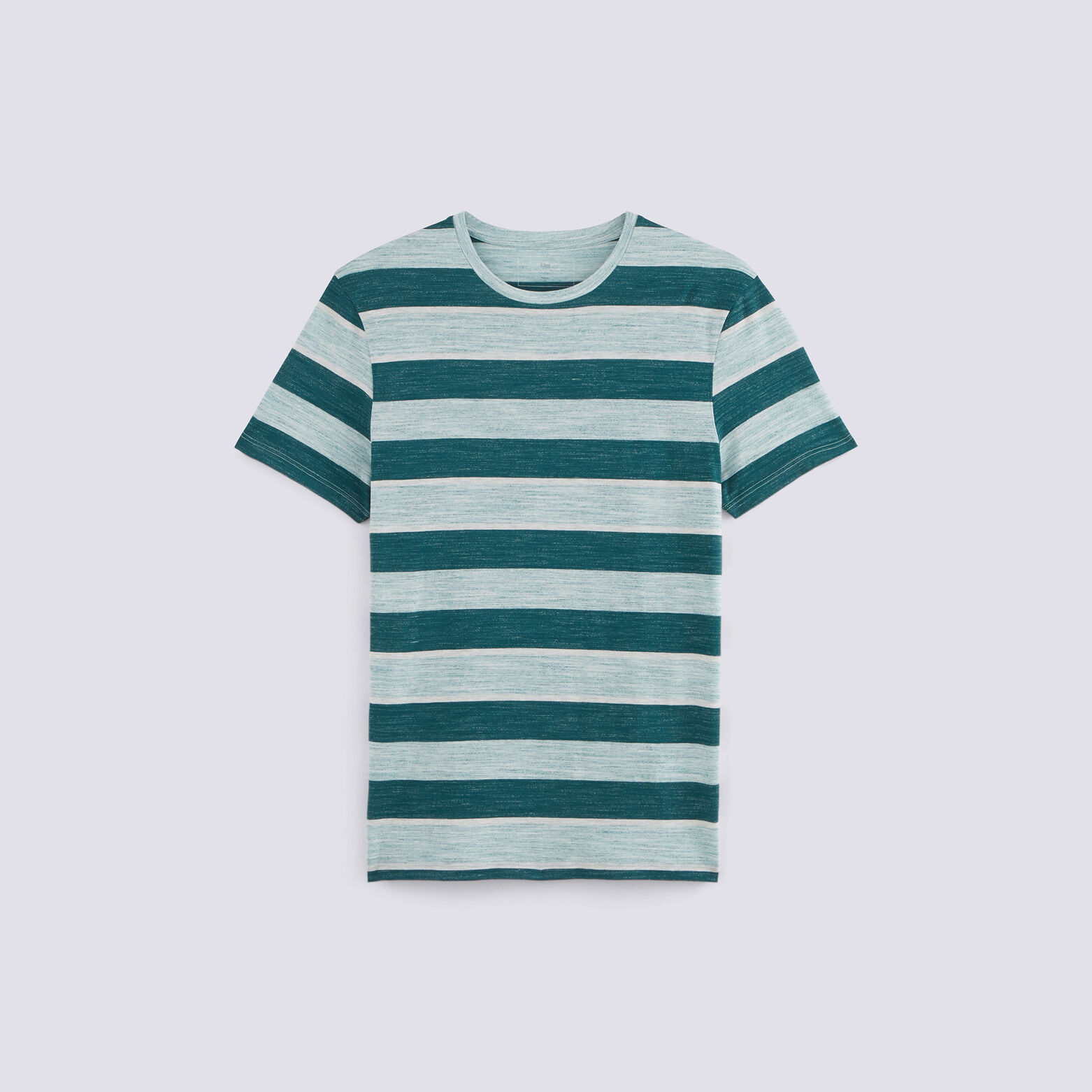 Tee shirt à col rond rayé