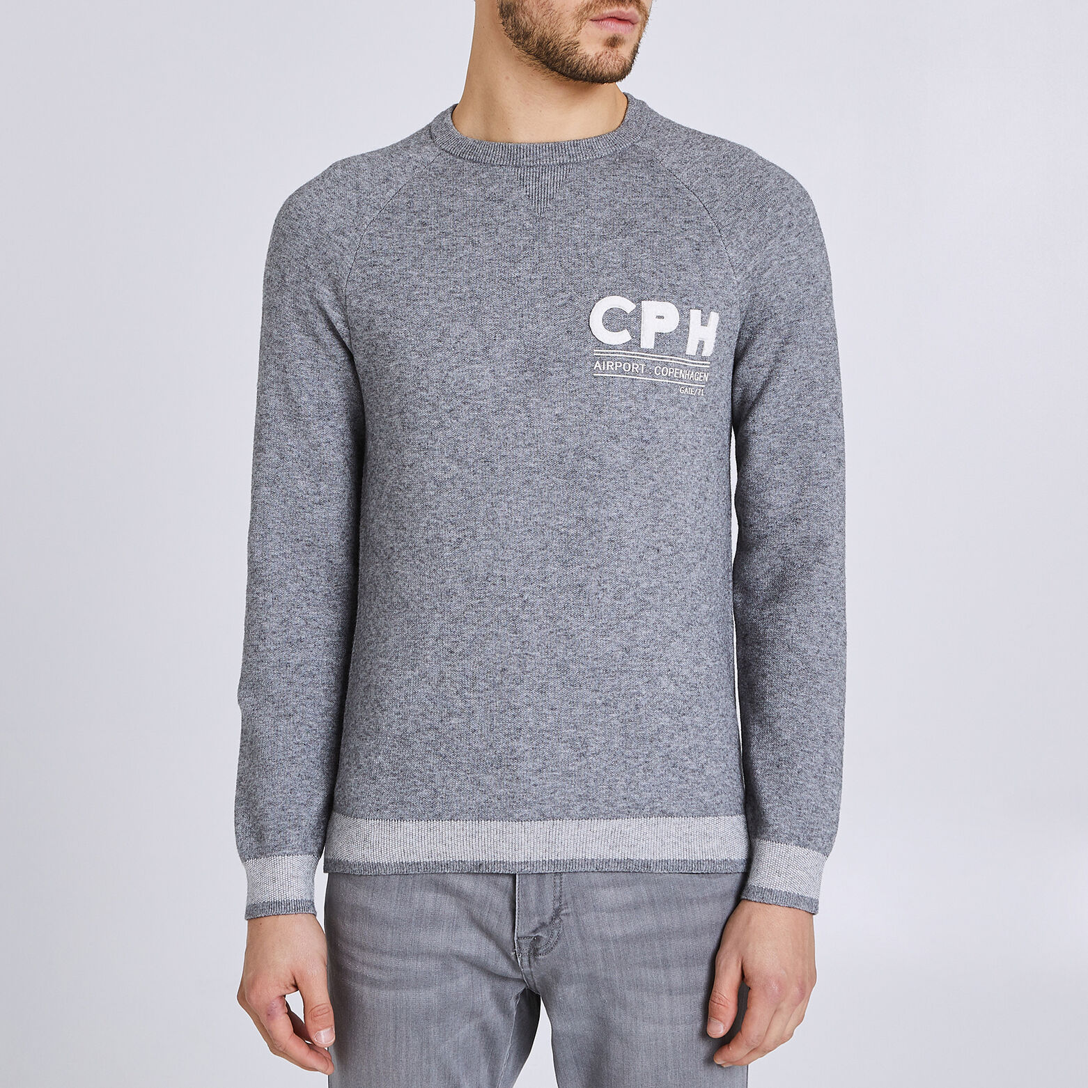 PULL COL ROND JACQUARD