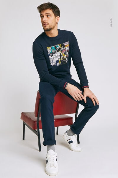 Sweat imprimé licence MARVEL BD
