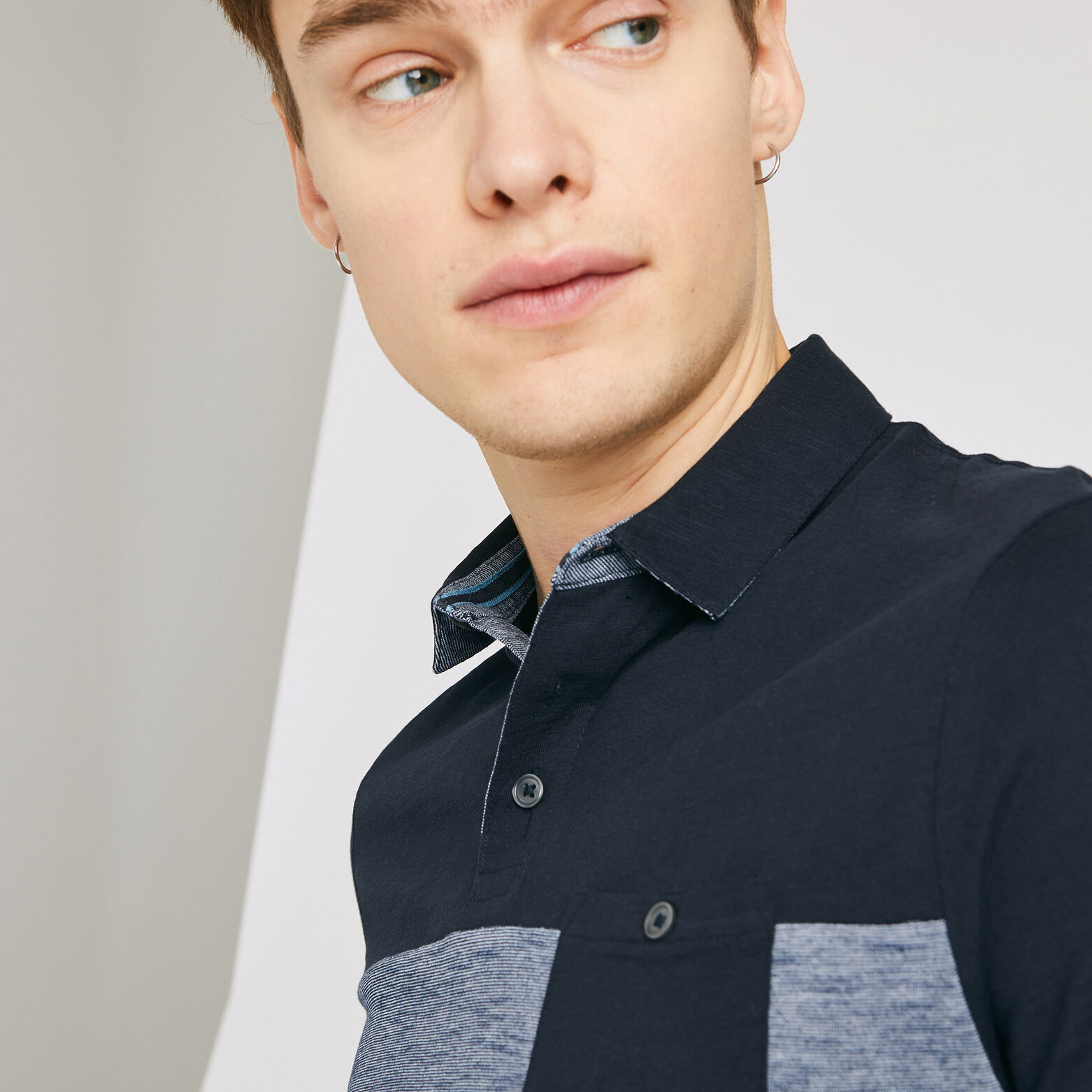 Polo manche courte colorblock