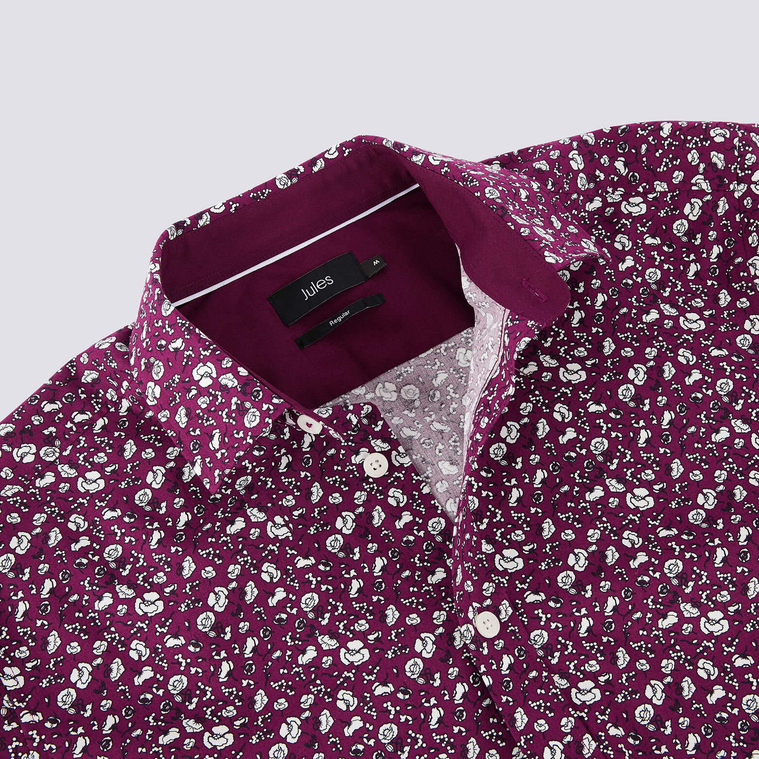Chemise regular imprimée floral stretch