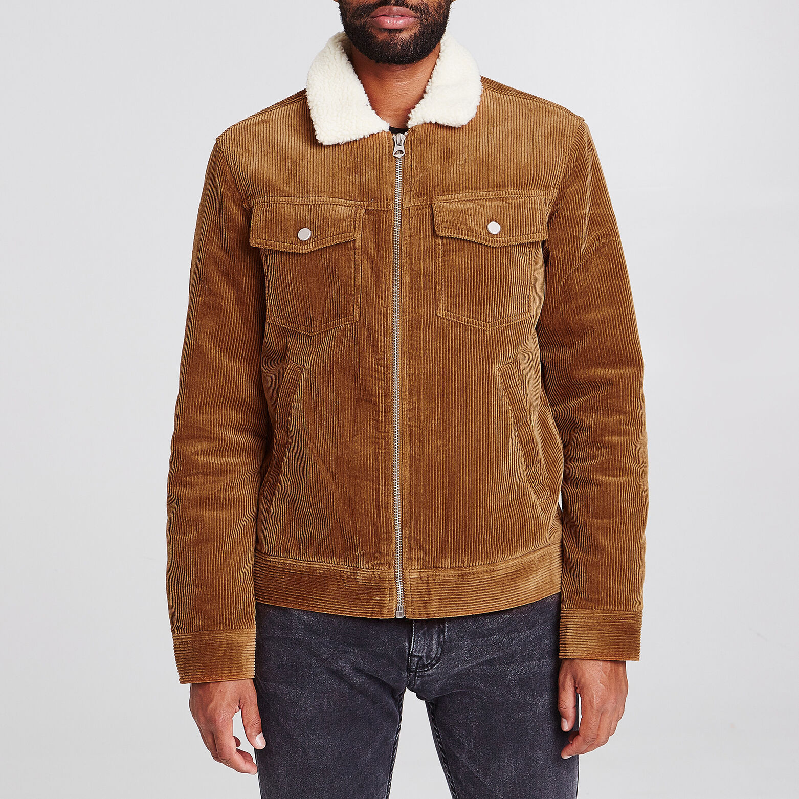 Blouson velours doublé faux mouton