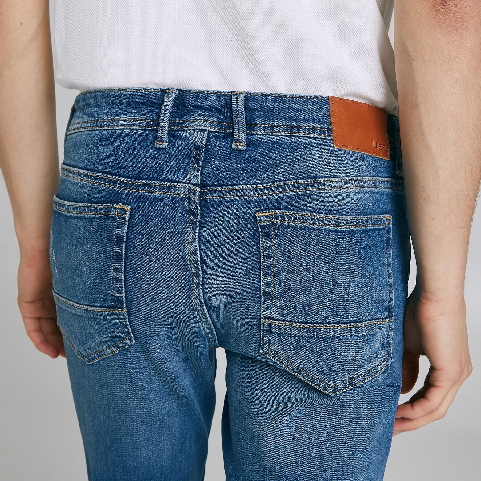 Jean slim Tom effet destroy