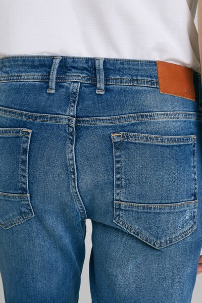 Jean slim Tom effet destroy
