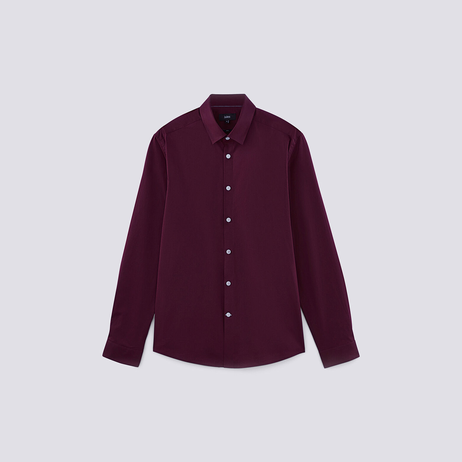 Chemise slim en popeline stretch