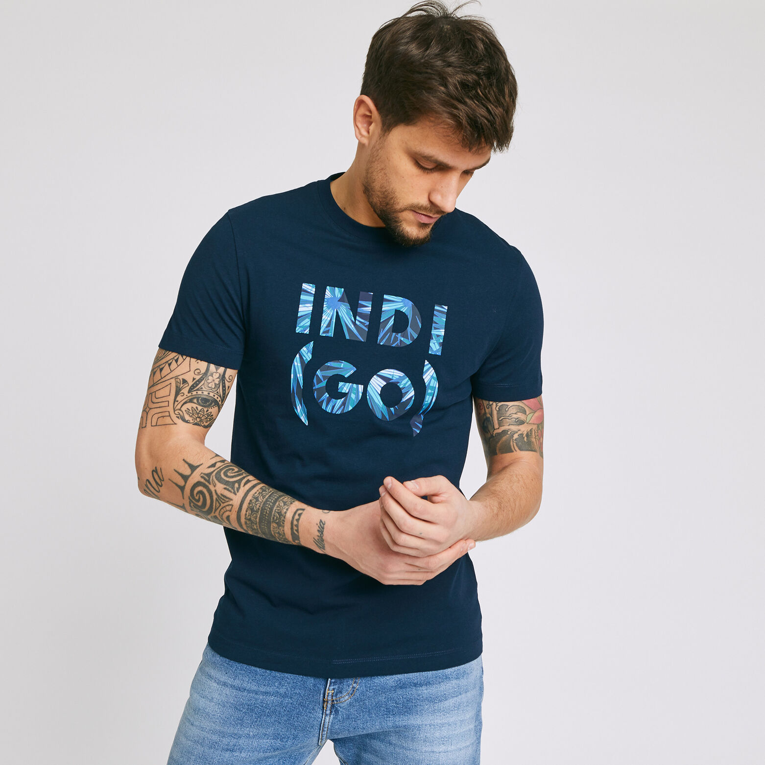Tee shirt manches courtes message INDI(GO)