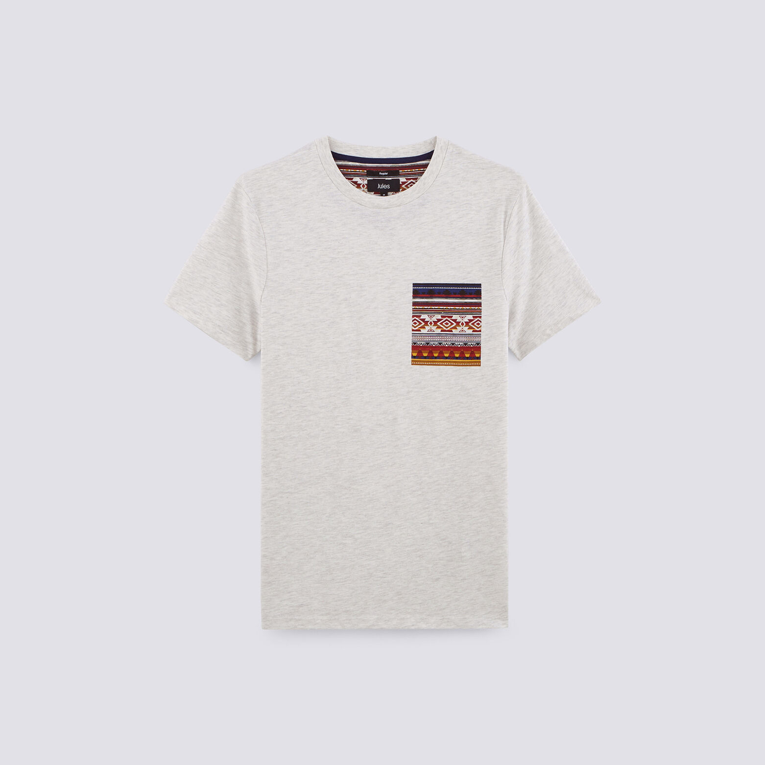 Tee shirt à col rond poche imprimée