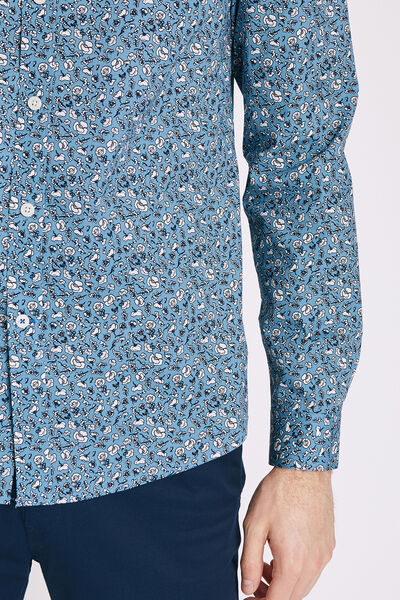 Chemise regular imprimée floral stretch