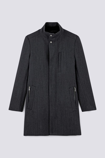 Manteau long zippé doublure amovible