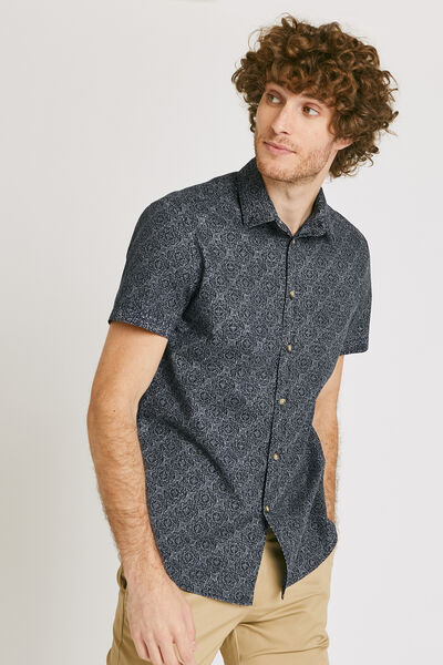 Chemise manches courtes imprimée regular