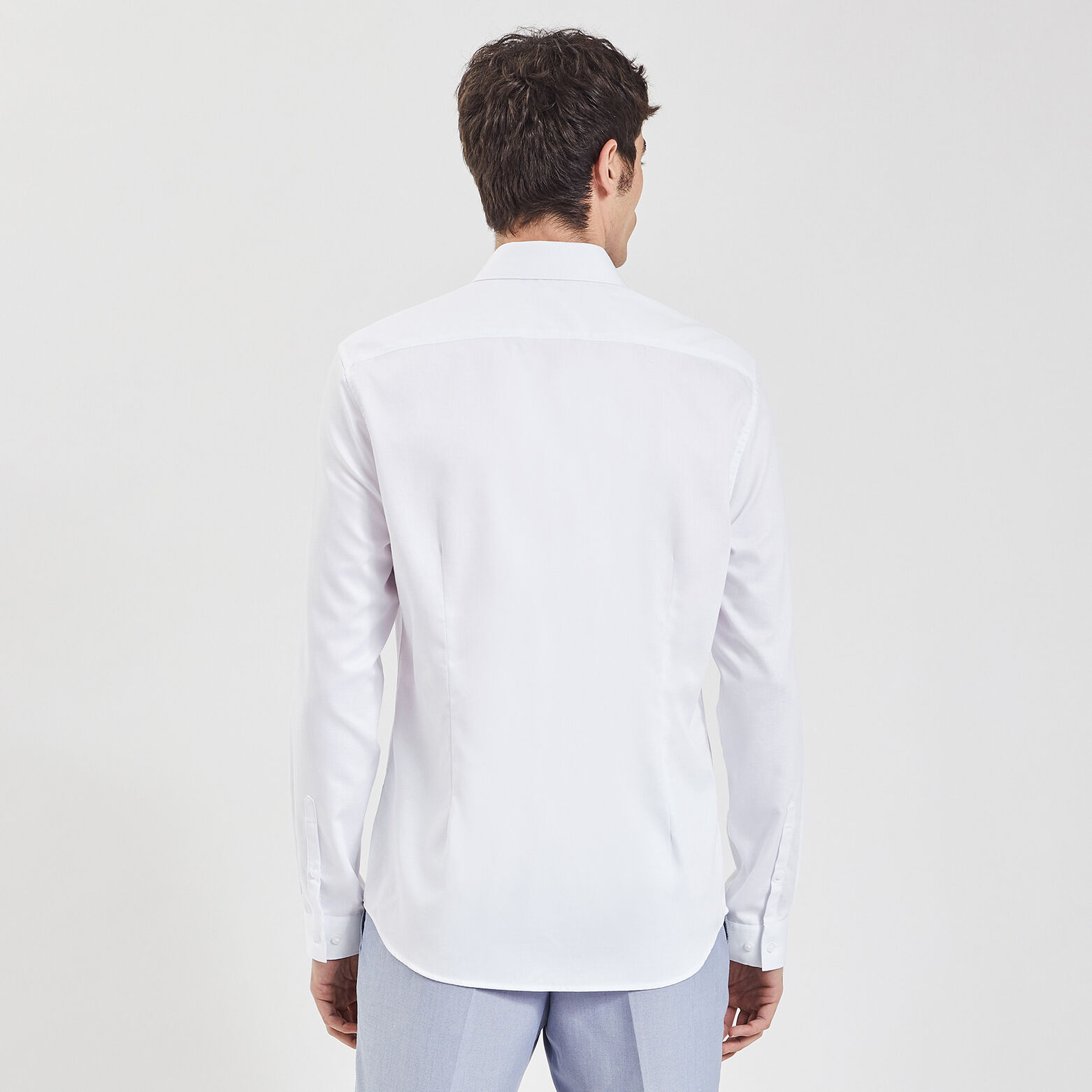Chemise slim unie coton