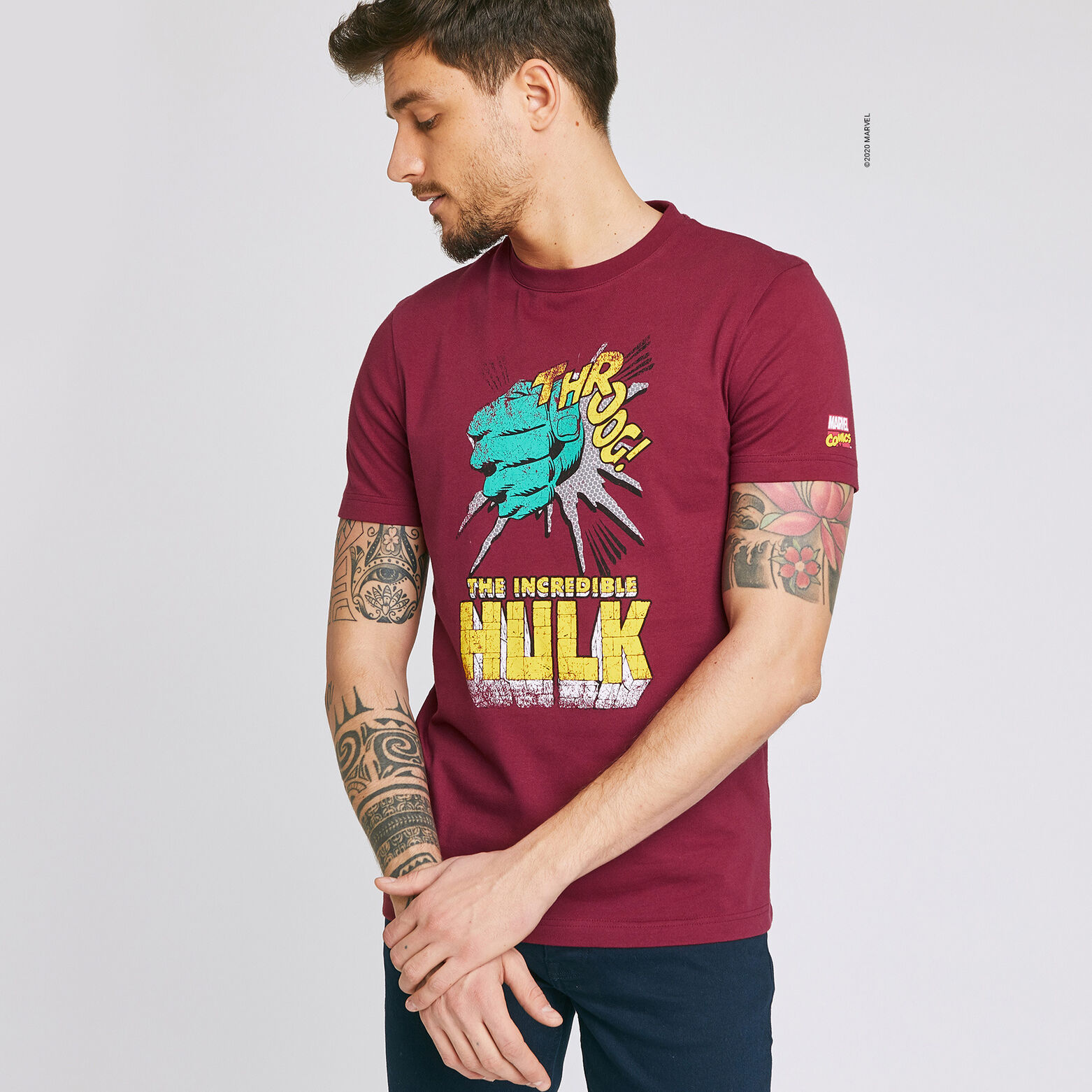 Tee shirt imprimé licence MARVEL HULK