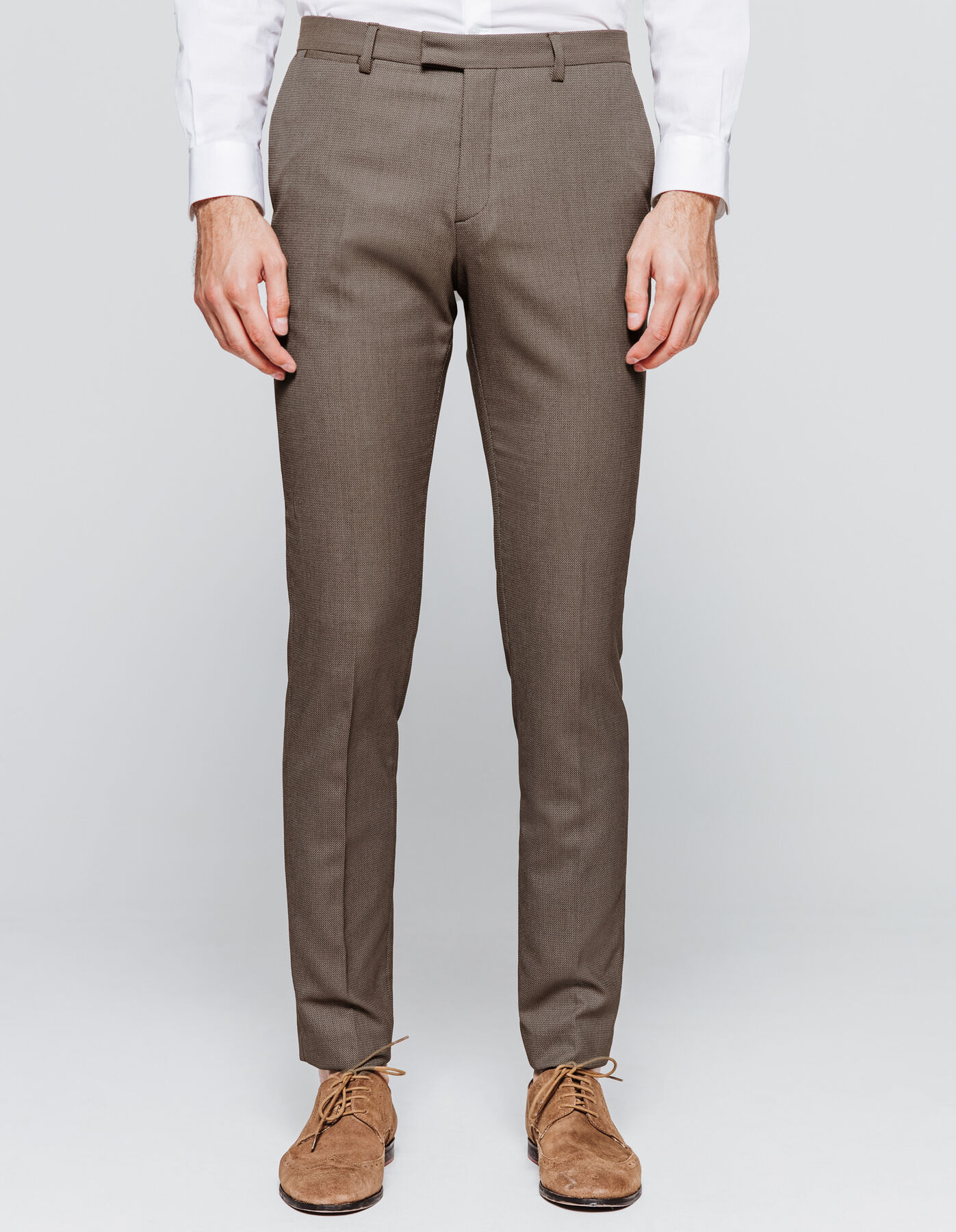 Pantalon de costume slim motifs jacquard