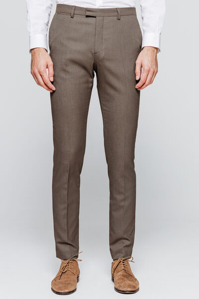 Pantalon de costume slim motifs jacquard