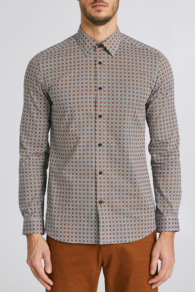 Chemise slim imprimée mauresques