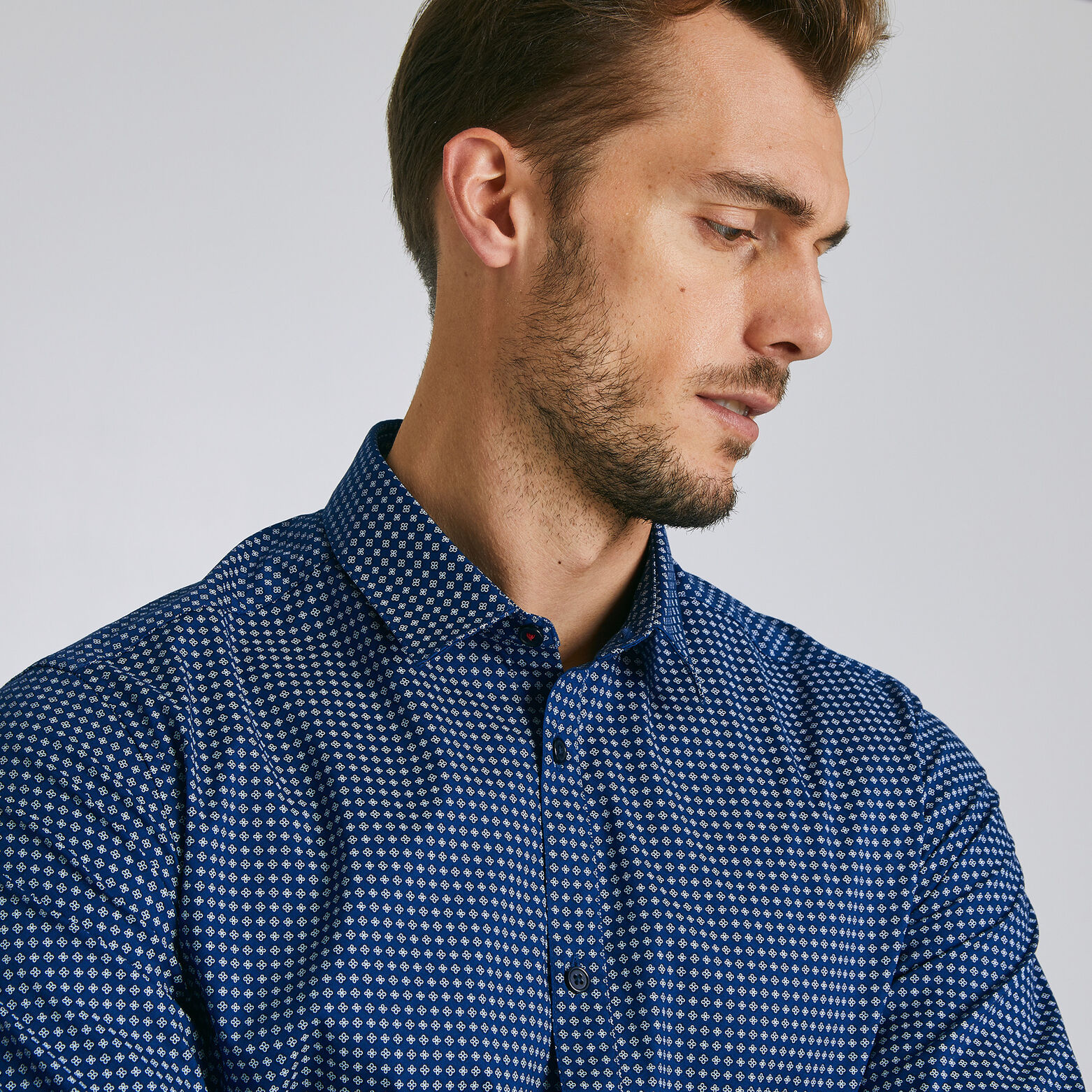 Chemise imprimée slim stretch