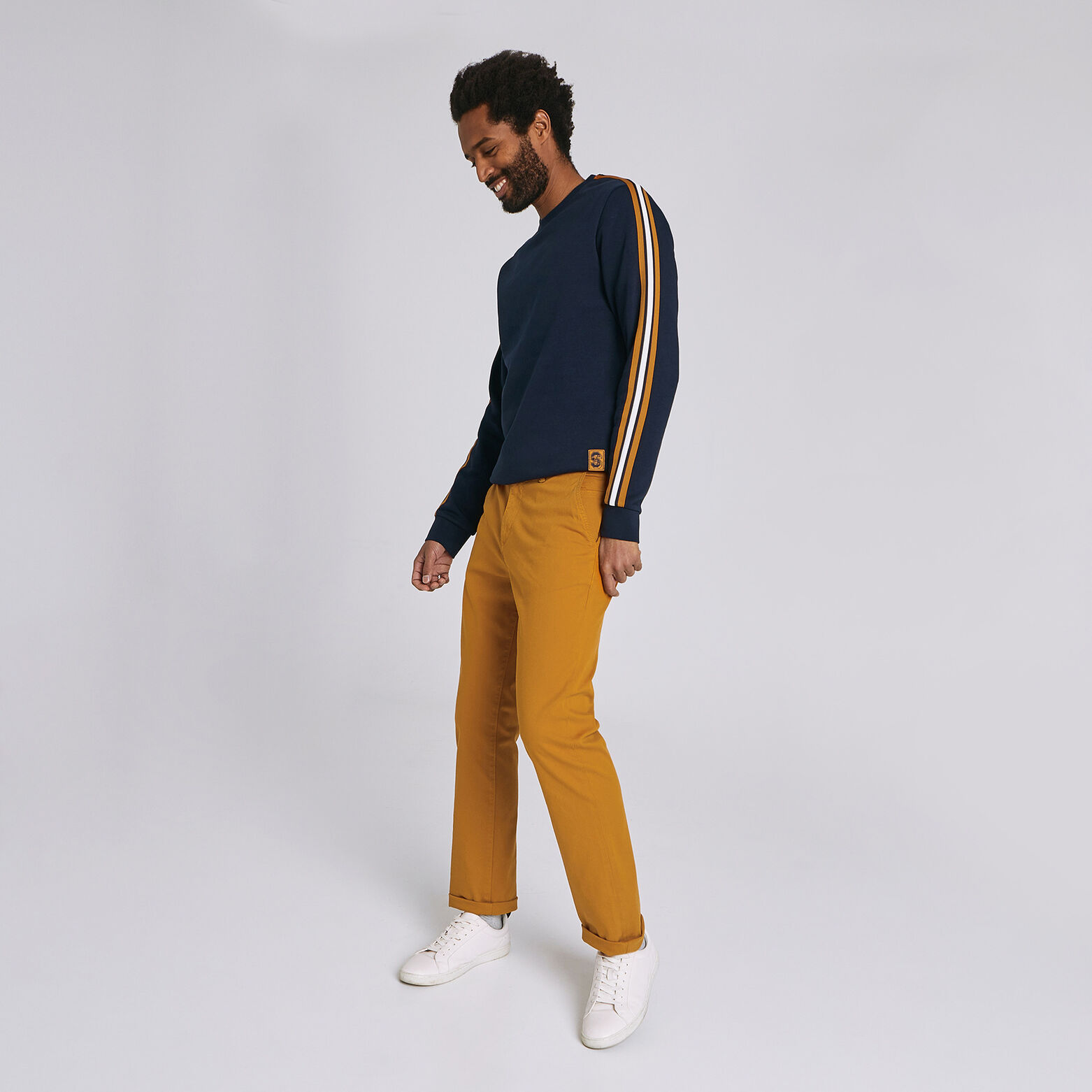 Pantalon chino droit canvas