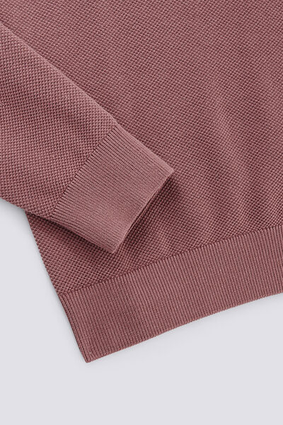 Pull col rond maille piquée