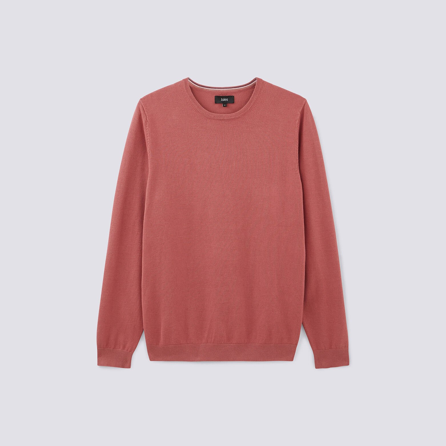 Pull fin col rond uni