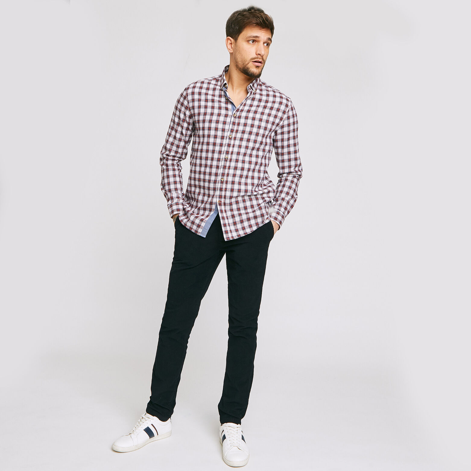 Chino coupe slim en velours