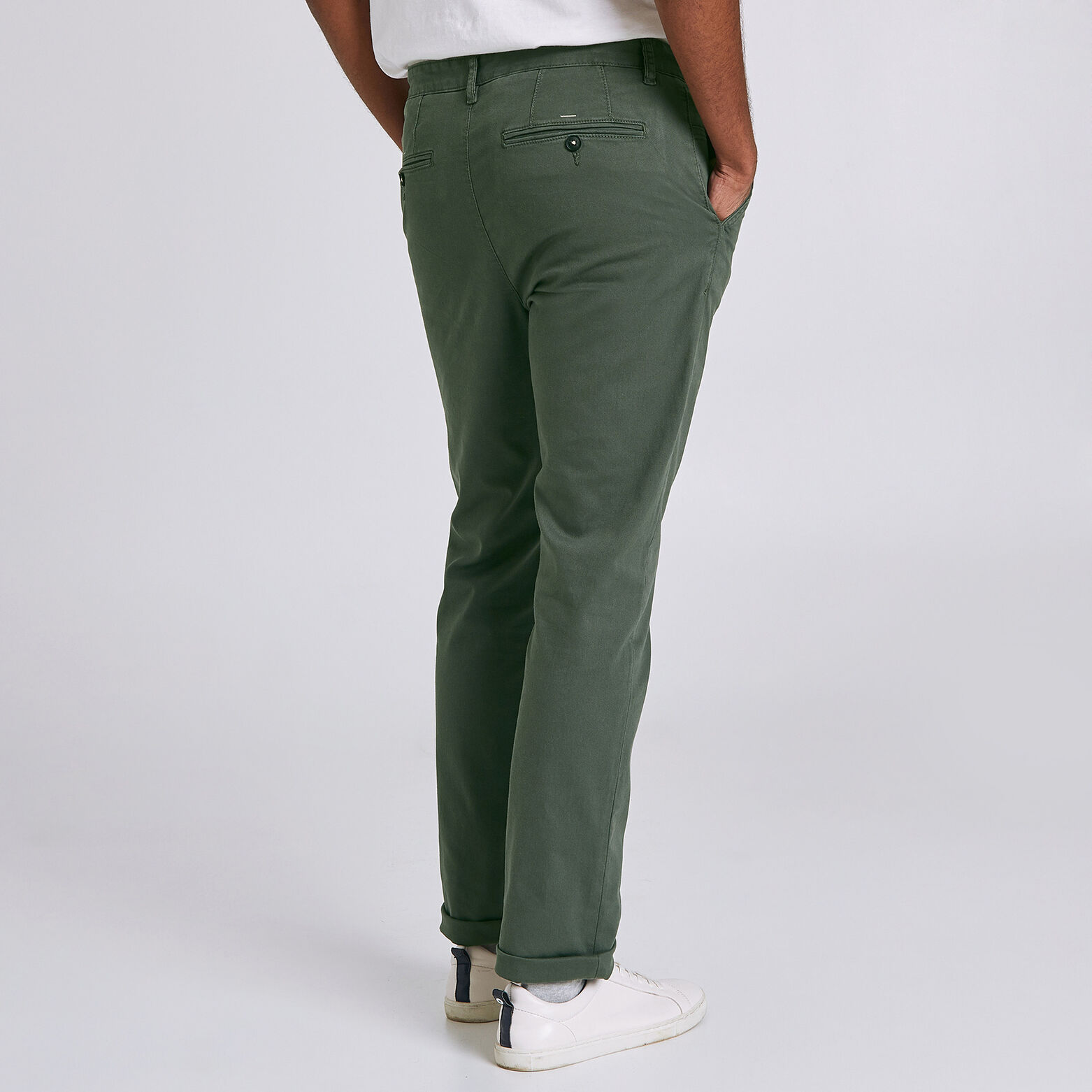 Pantalon chino droit canvas