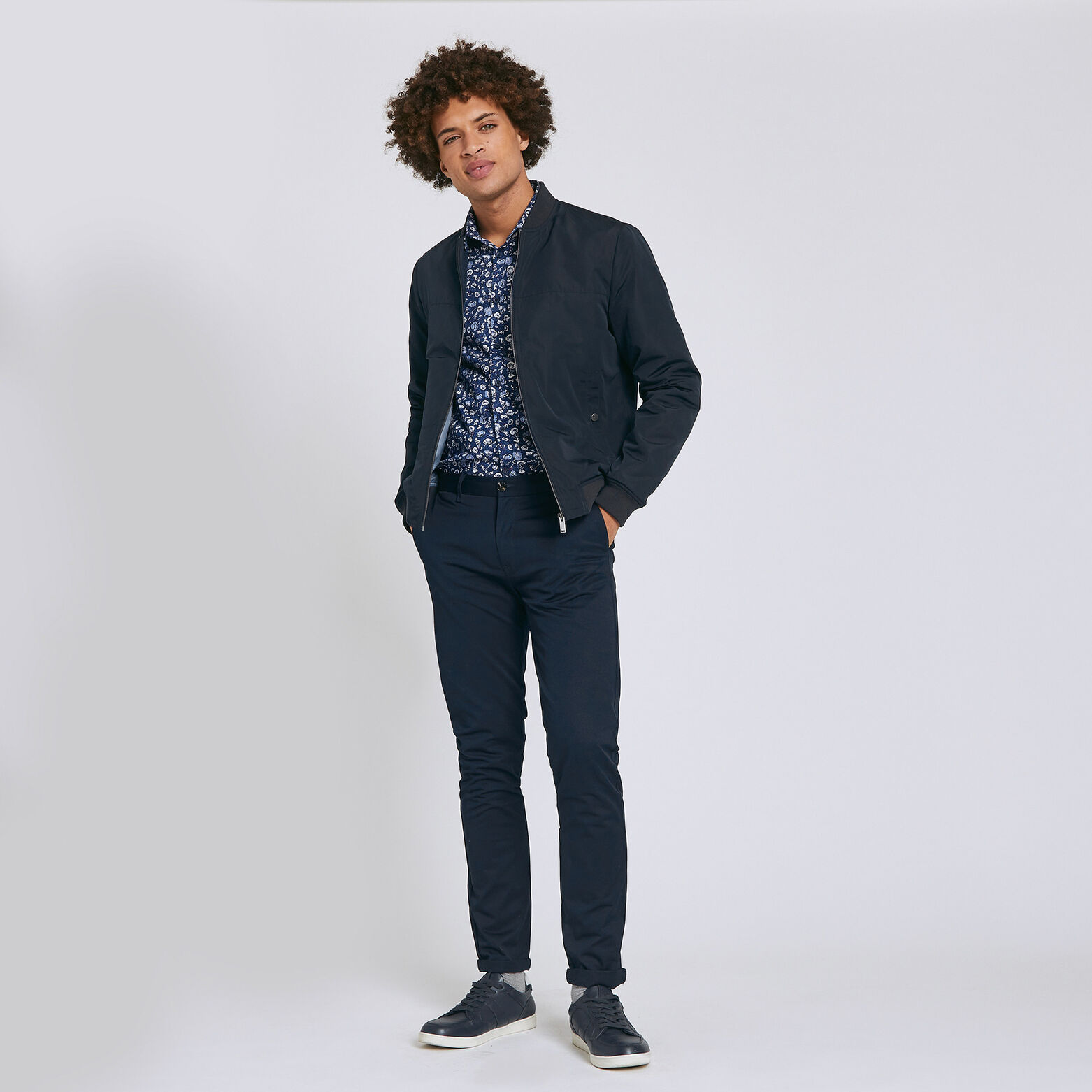 Blouson bomber col teddy déperlant