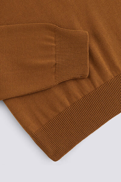 Pull col roulé uni