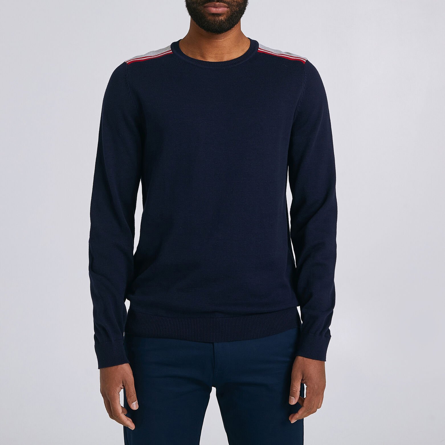 PULL COL ROND FANTAISIE EPAULEeeee