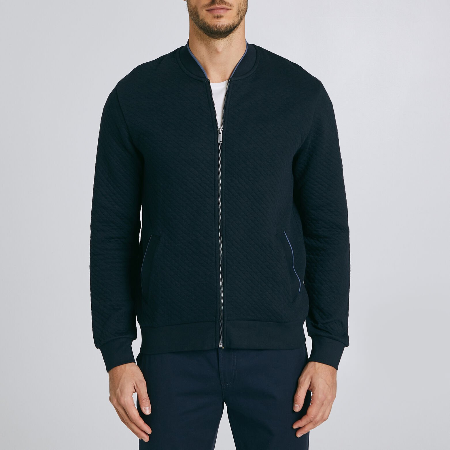 Sweat zippé léger col teddy