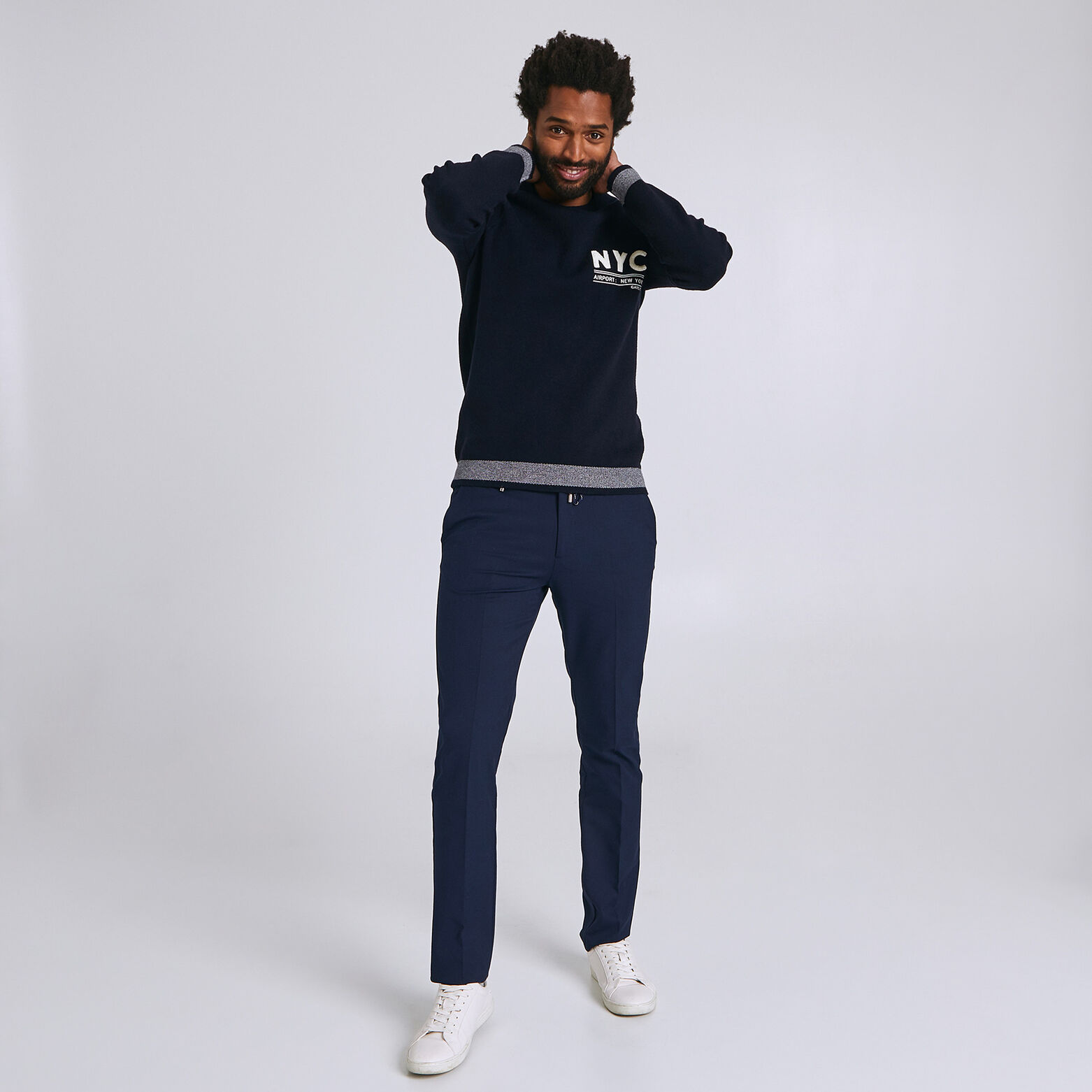 PULL COL ROND JACQUARD