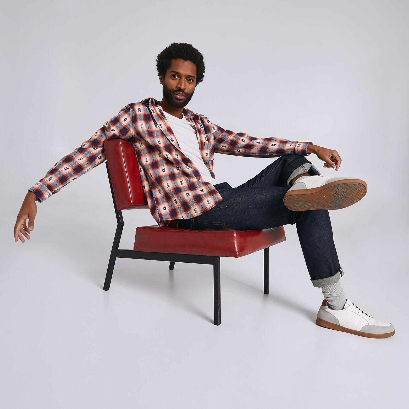Chemise à carreaux regular