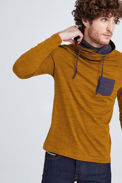 Tee shirt col snood chiné