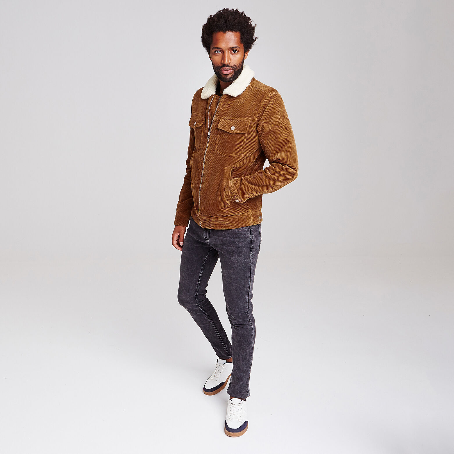 Blouson velours doublé faux mouton