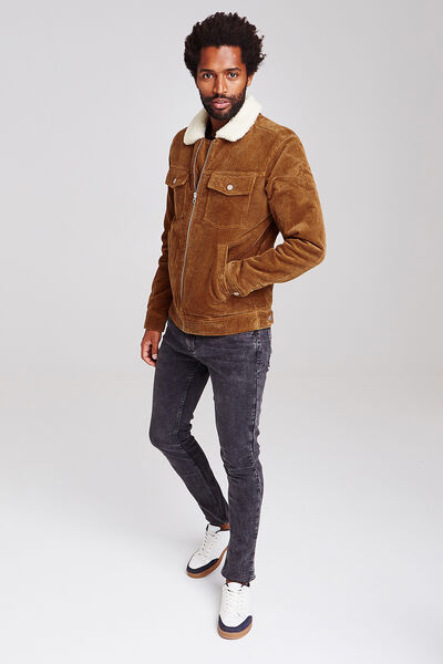 Blouson velours doublé faux mouton