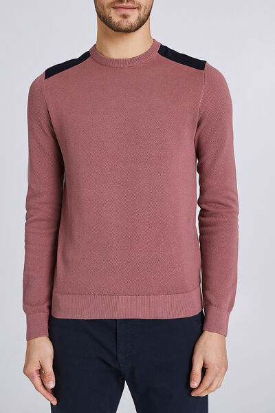 Pull col rond maille piquée
