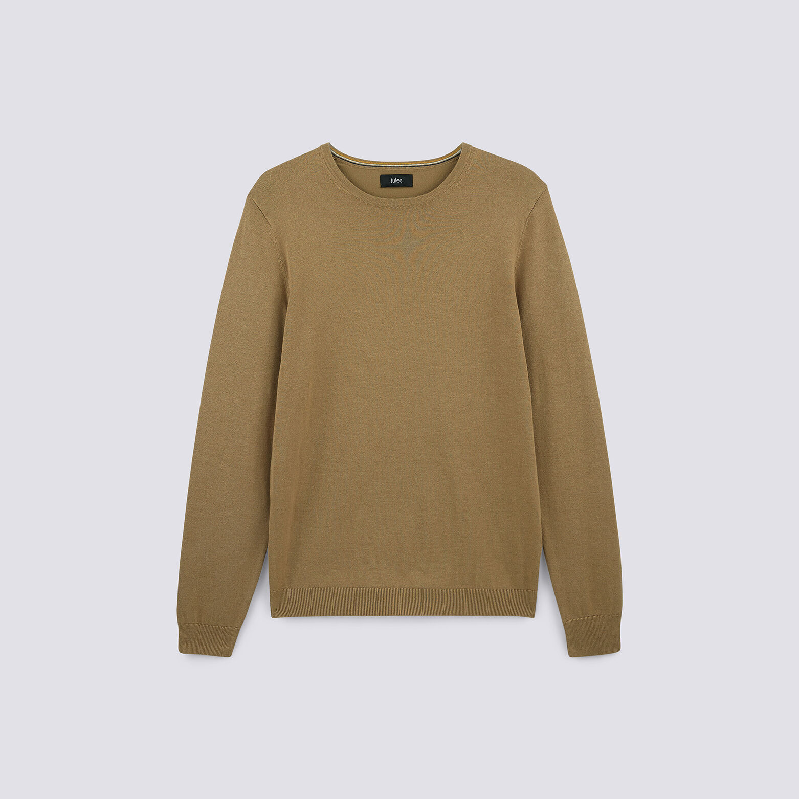 Pull fin col rond uni