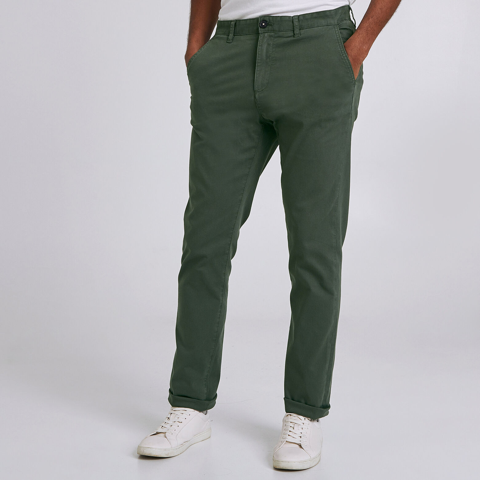 Pantalon chino droit canvas