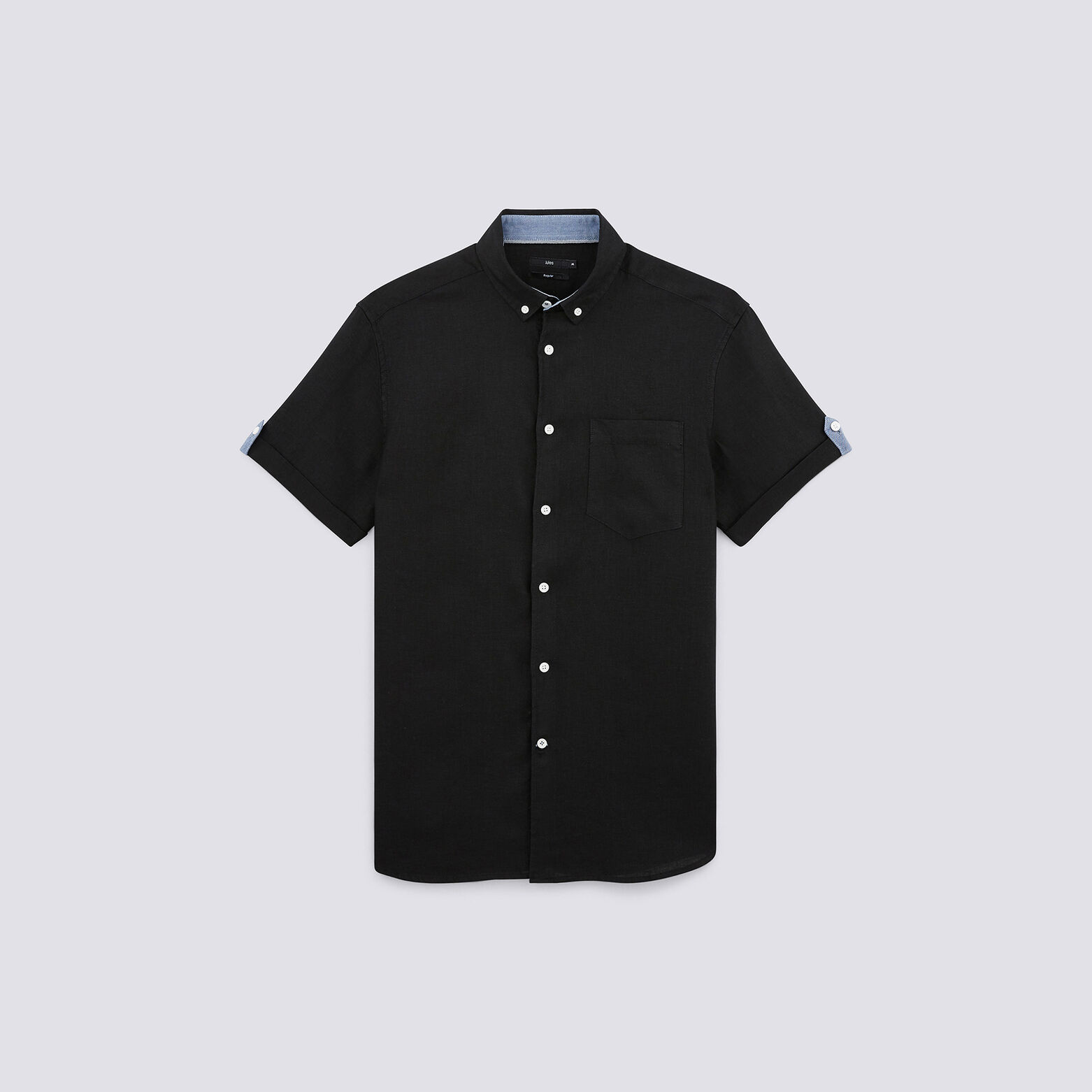 Chemise manches courtes regular lin