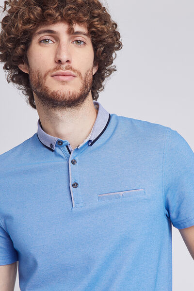 Polo manche courte col oxford