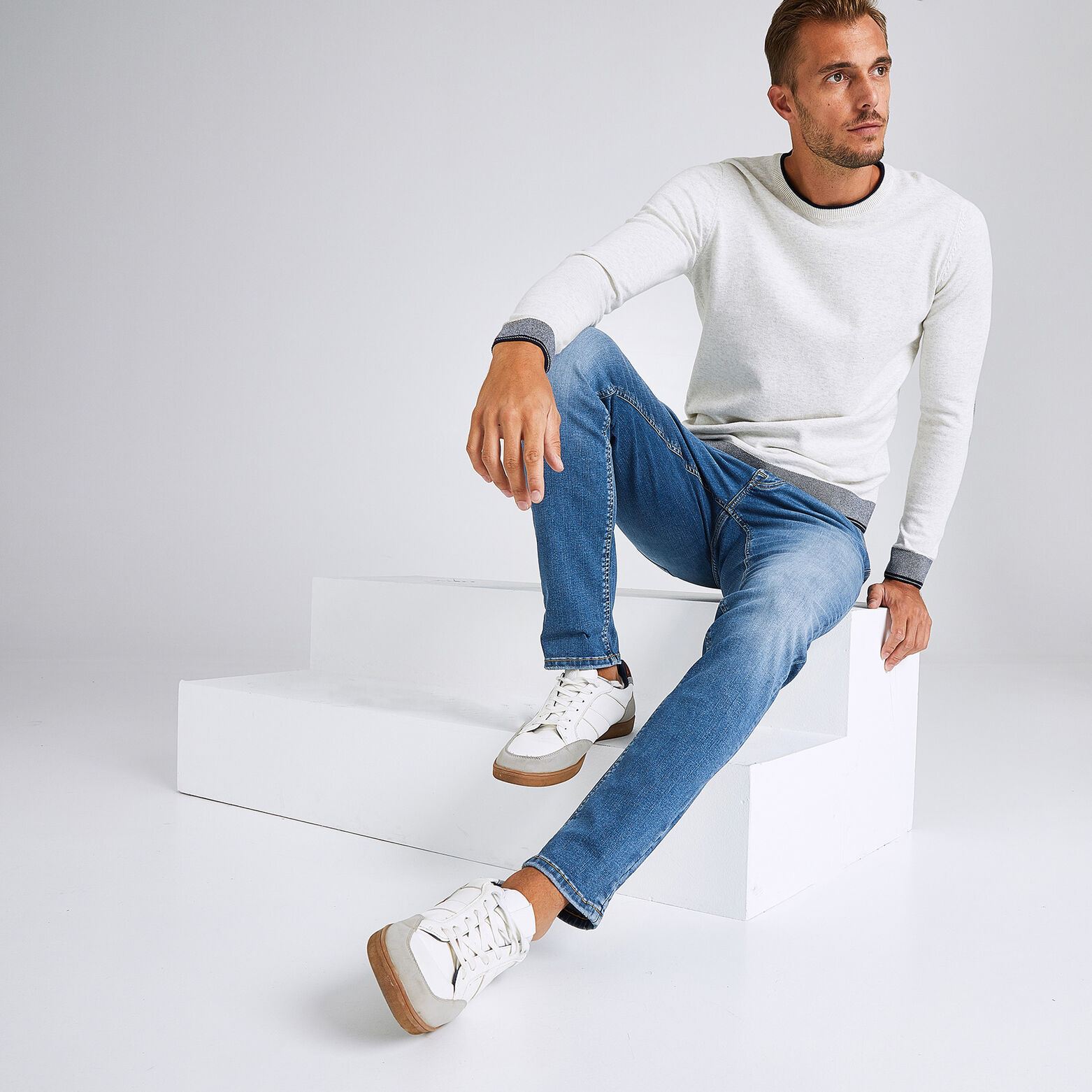 Jean slim #Tom urbanflex 4 longueurs stone