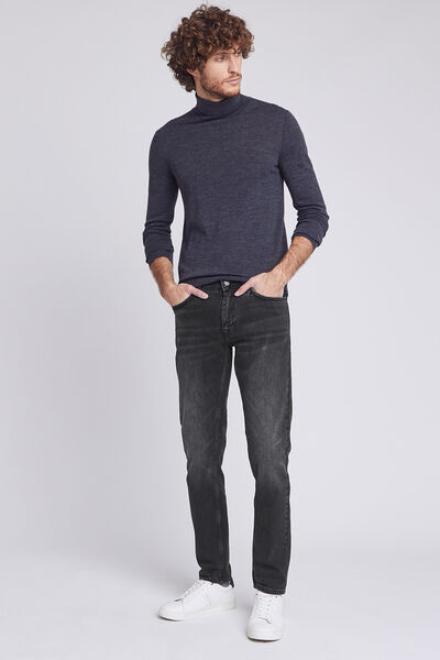 Jean straight #Alex 4 longueurs noir