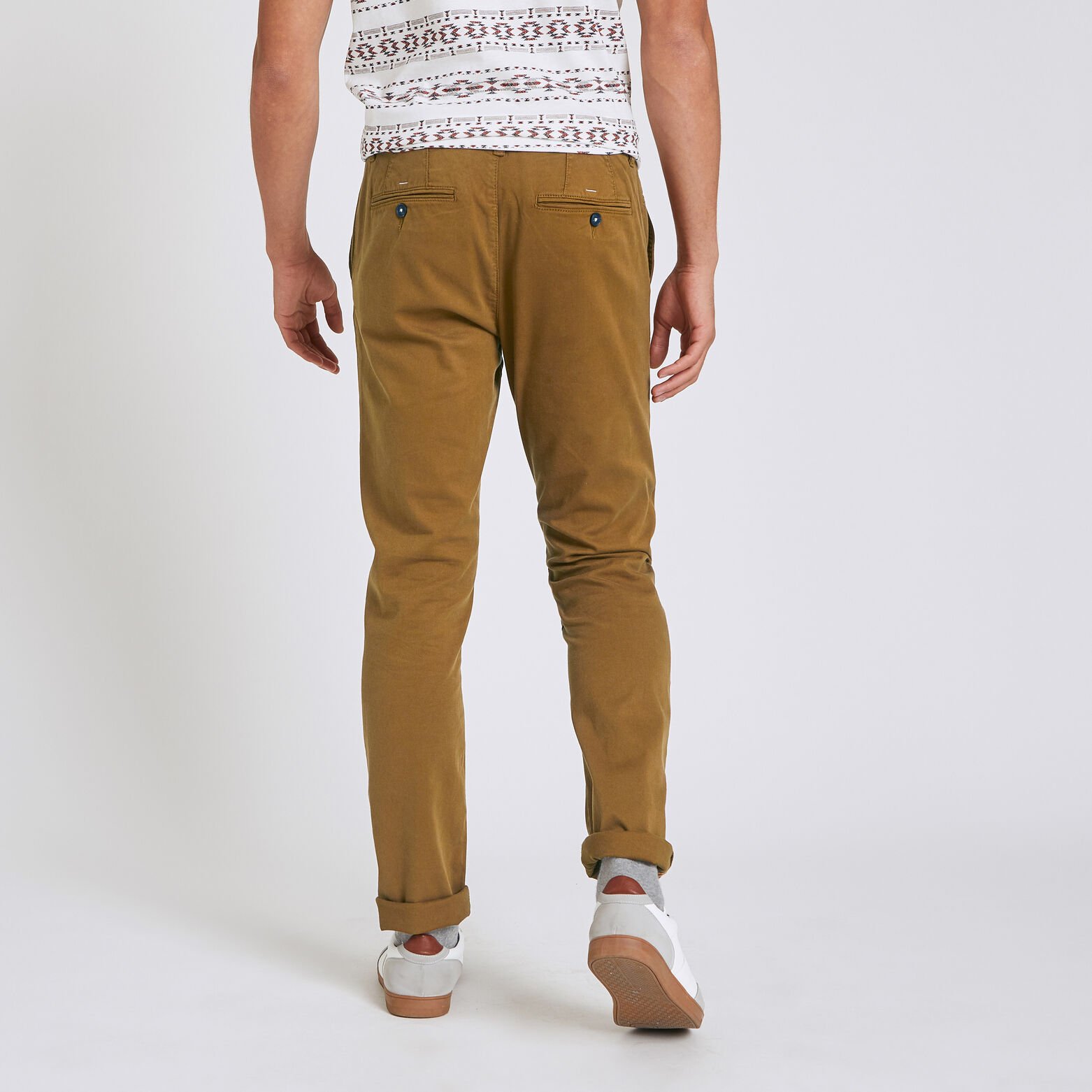 Pantalon chino droit canvas