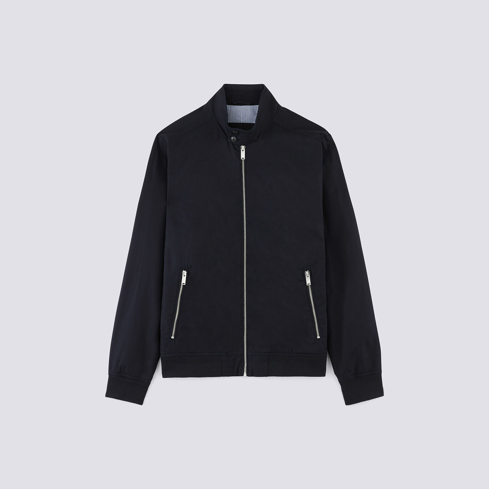 Blouson zippé léger col montant