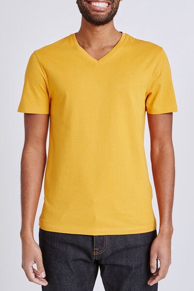 Tee-shirt uni col V slim