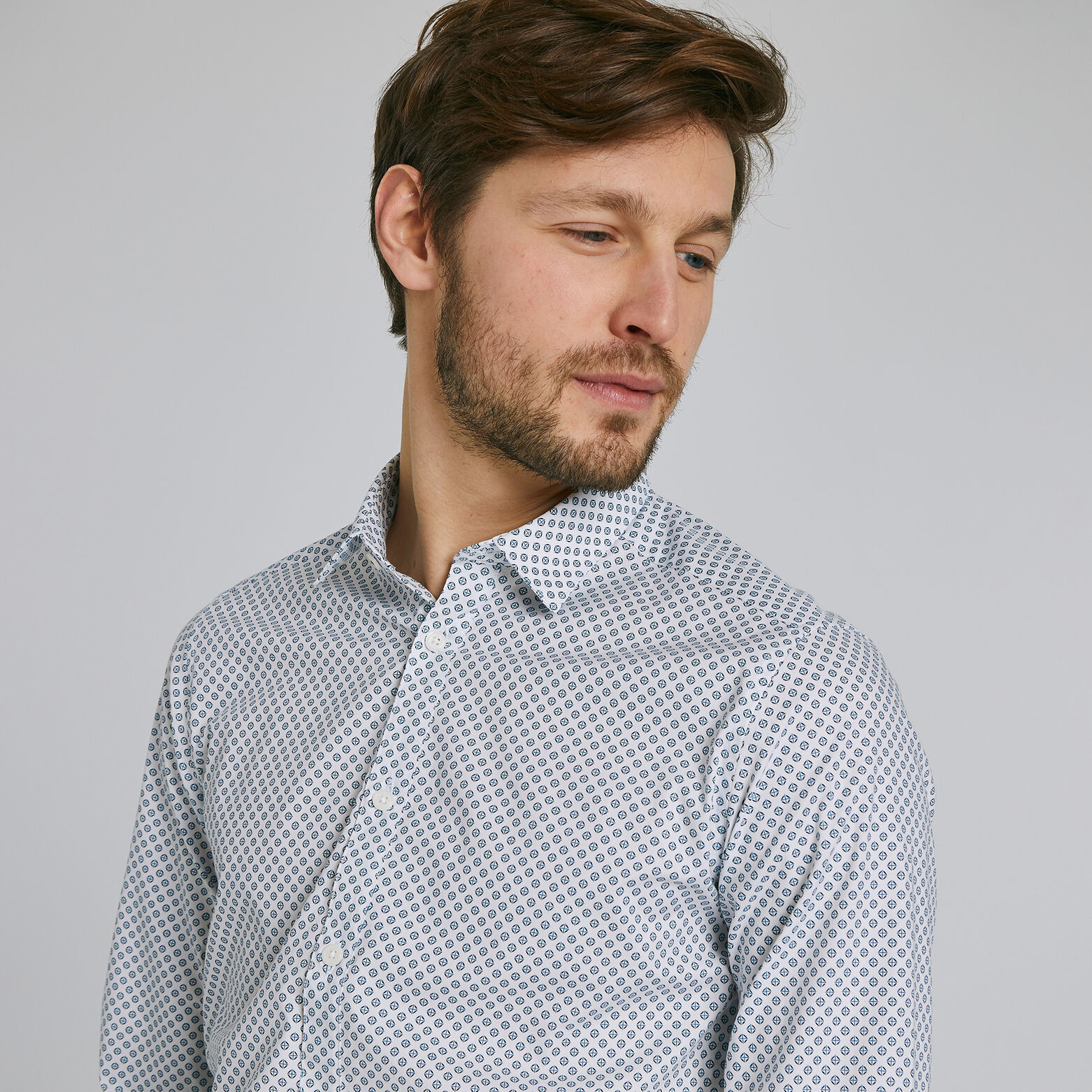 Chemise slim imprimée viseur