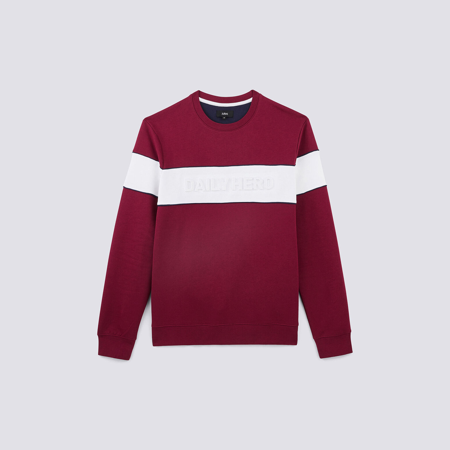 Sweat message brodé relief DAILY HERO