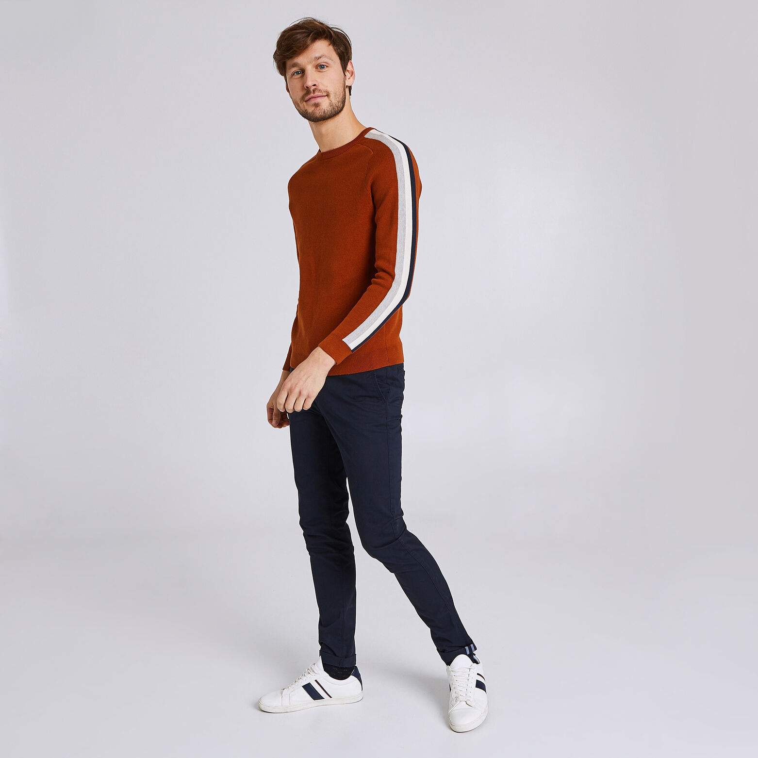 Pull milano avec bandes